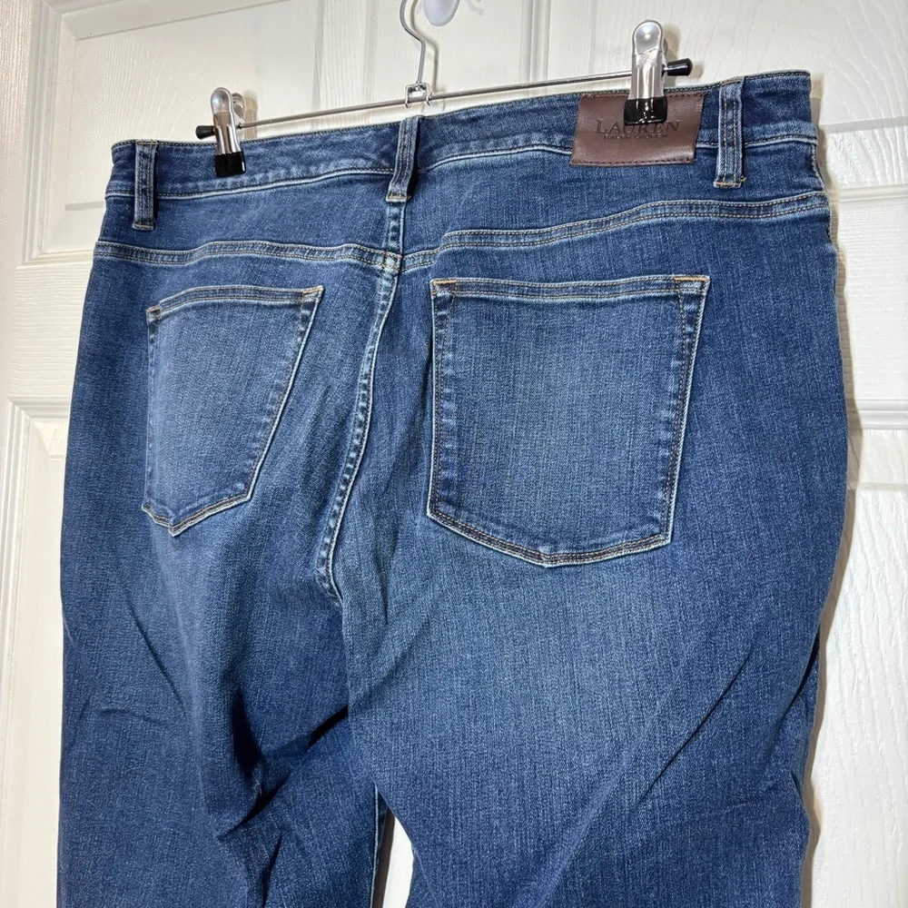 Lauren Ralph Lauren Jeans Women Size 14 Blue Denim Straight Classic Stretch